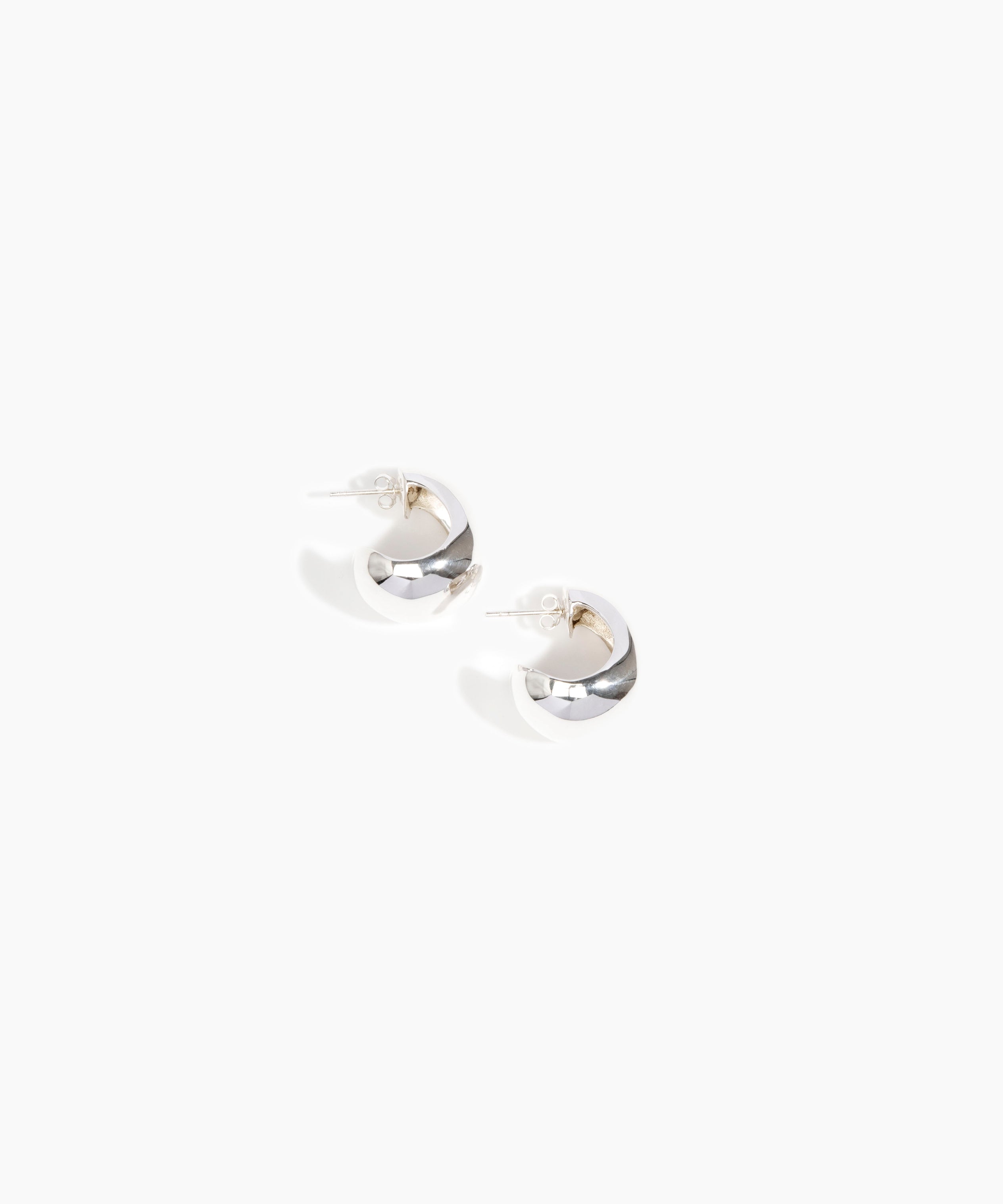 LO Collections x ALEX AND TRAHANAS Small Chifferi Hoop Earrings in Silver-Plated Brass Material...