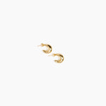 LO Collections Medium Liquid Loop Earrings in Nano-Coated Brass Material
