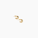 LO Collections Medium Liquid Loop Earrings in Nano-Coated Brass Material