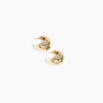 LO Collections x ALEX AND TRAHANAS Small Chifferi Hoop Earrings in Nano-Coated Brass Material..