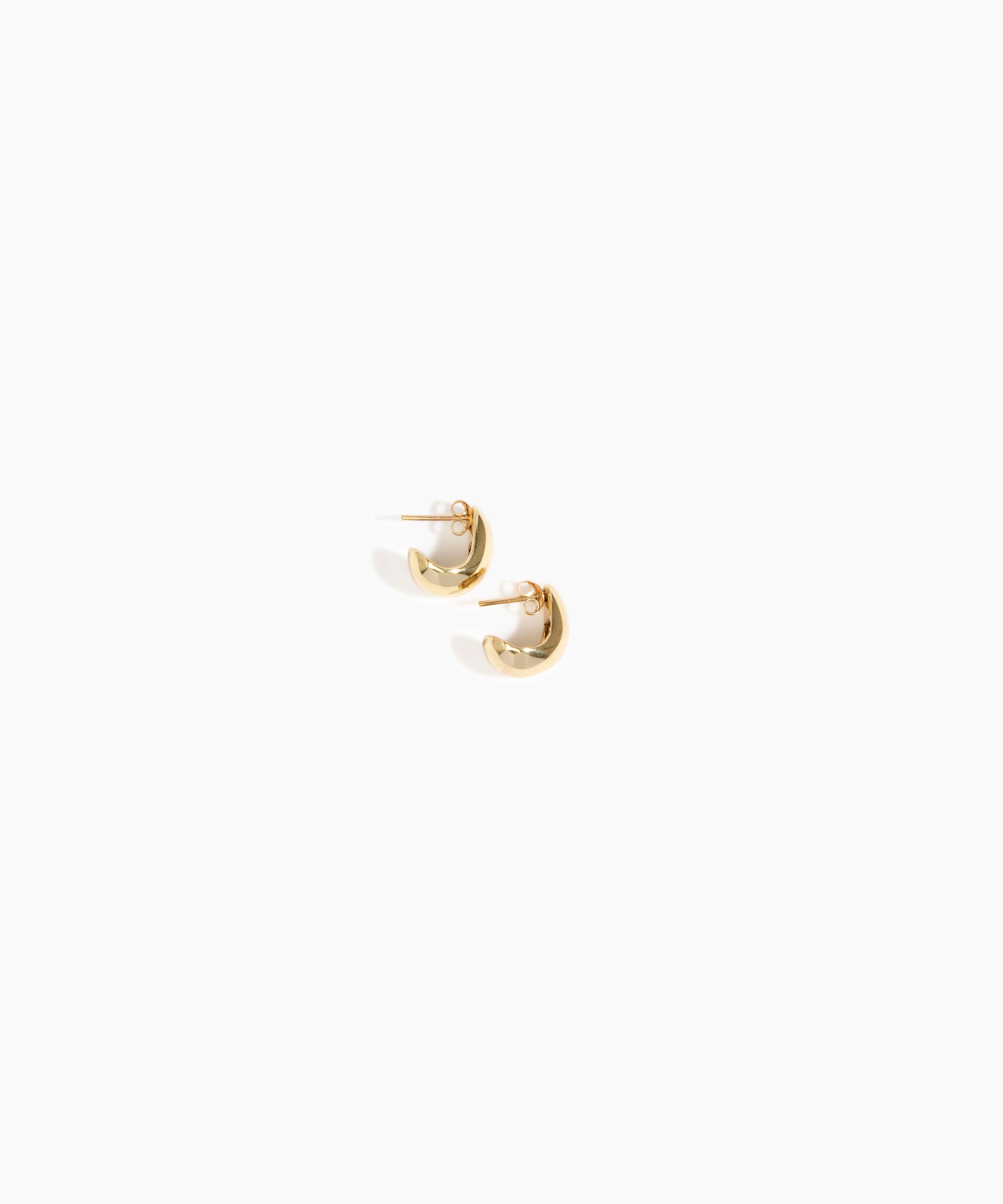 LO Collections x ALEX AND TRAHANAS Piccolo Chifferi Hoop Earrings in Nano-Coated Brass Material..