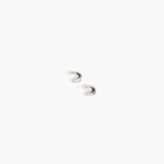 LO Collections Small Liquid Loop Earrings in Silver-Plated Brass Material..