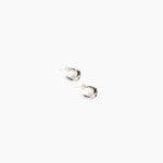 LO Collections Medium Liquid Loop Earrings in Silver-Plated Brass Material