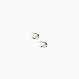 LO Collections Medium Liquid Loop Earrings in Silver-Plated Brass Material