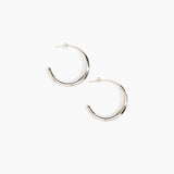 LO Collections Large Liquid Hoop Earrings in 925 Sterling Silver Material