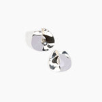LO Collections Large Infinity Earrings in Silver-Plated Brass Material