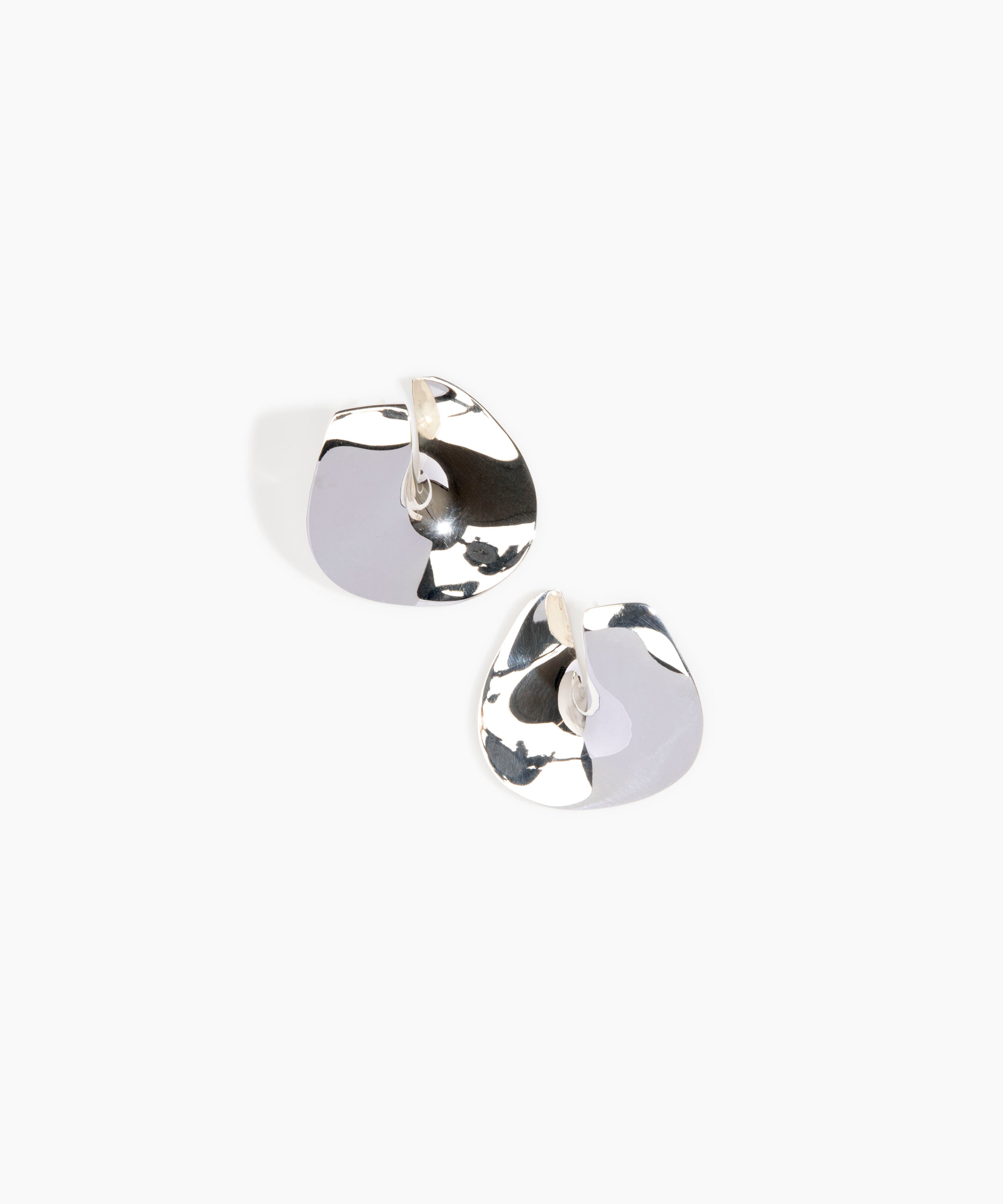 LO Collections Large Infinity Earrings in Silver-Plated Brass Material
