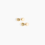 Dinosaur Designs Ball Stud Earrings in Cream Colour resin with Nano-Coated Brass Material
