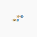 Dinosaur Designs Ball Stud Earrings Earrings in Nano-Coated Brass Material resin with Sky Colour