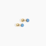 Dinosaur Designs Ball Stud Earrings Earrings in Nano-Coated Brass Material resin with Sky Colour