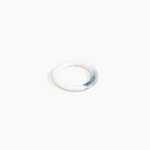 Dinosaur Designs Drift Wishbone Bangle in White Marble Colour resin with Wide Fit..