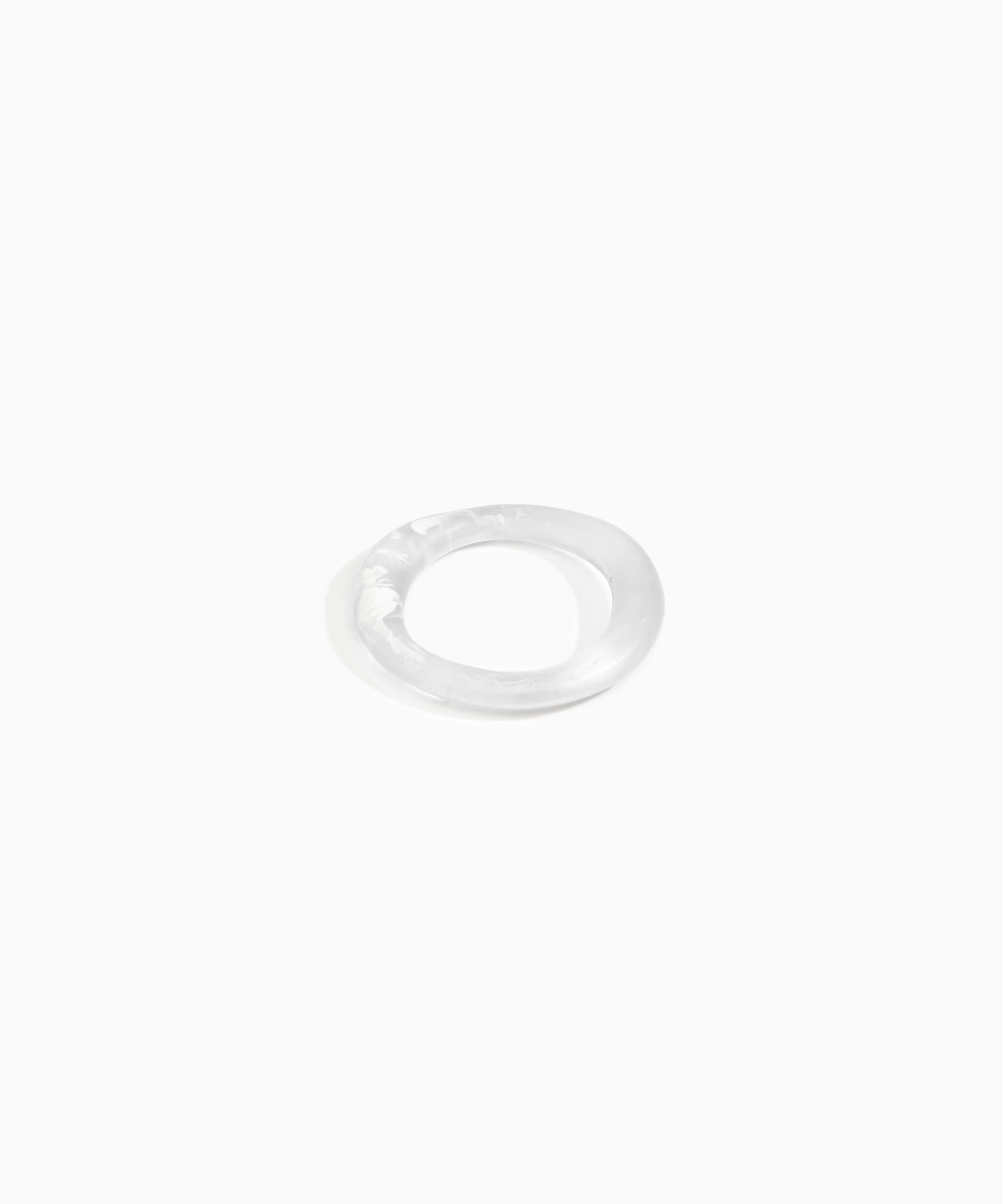 Dinosaur Designs Drift Wishbone Bangle Bracelets in Frost Colour resin with Wide Fit