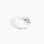 Dinosaur Designs Large Drift Bangle in White Marble Colour resin with Wide Fit