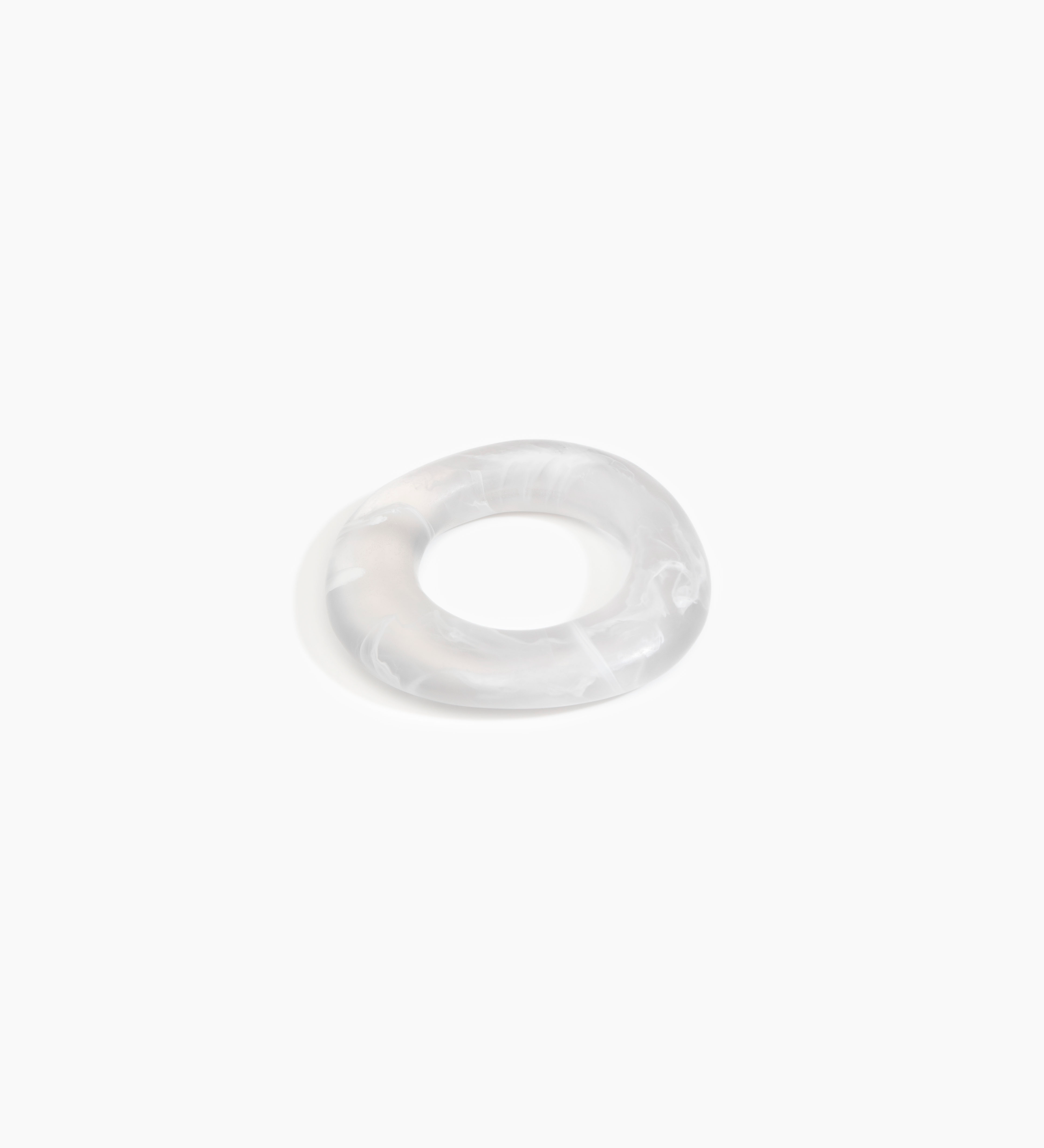 Dinosaur Designs Medium Drift Bangle Bracelets in Frost Colour resin with Wide Fit