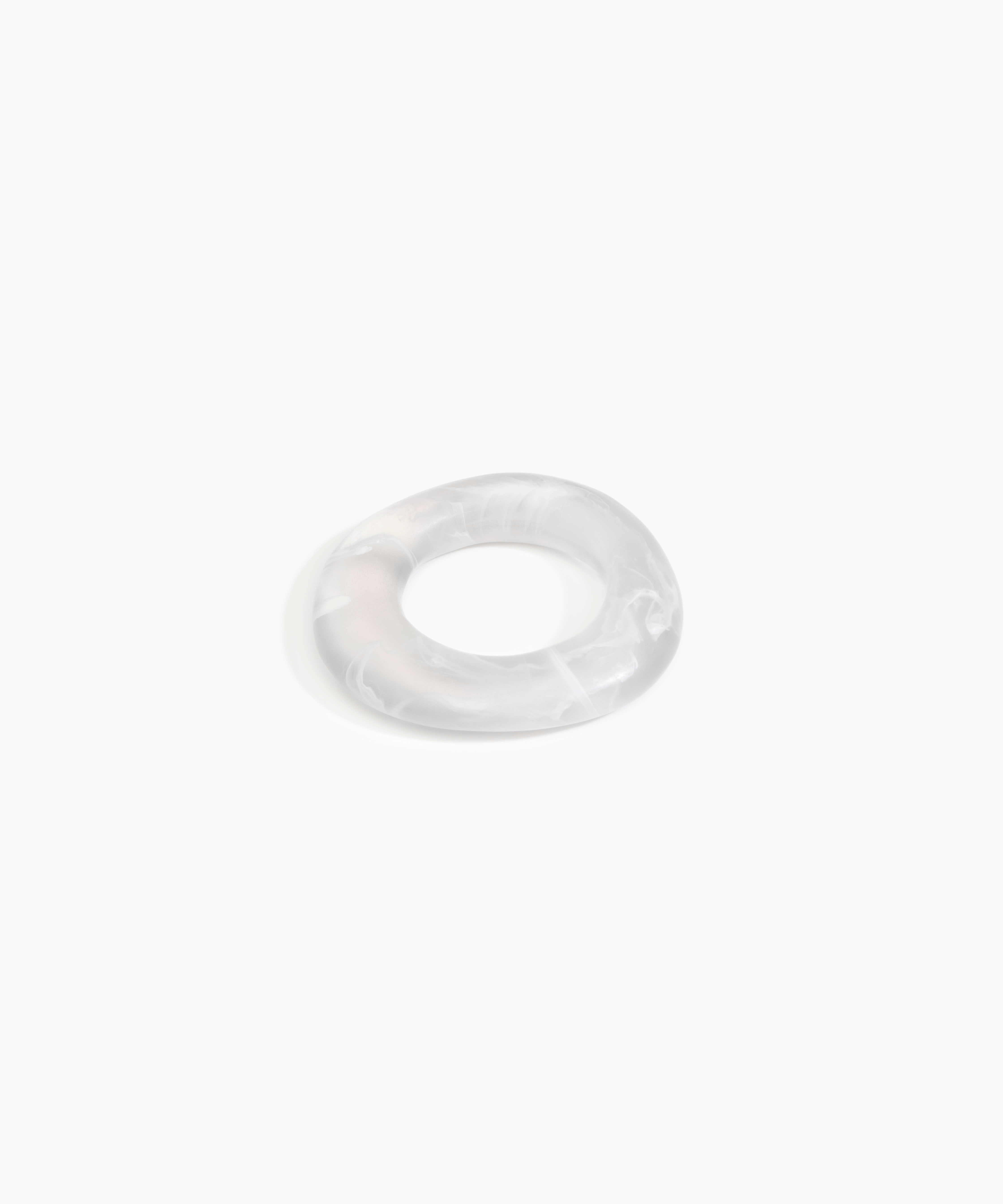 Dinosaur Designs Medium Drift Bangle Bracelets in Frost Colour resin with Regular Fit