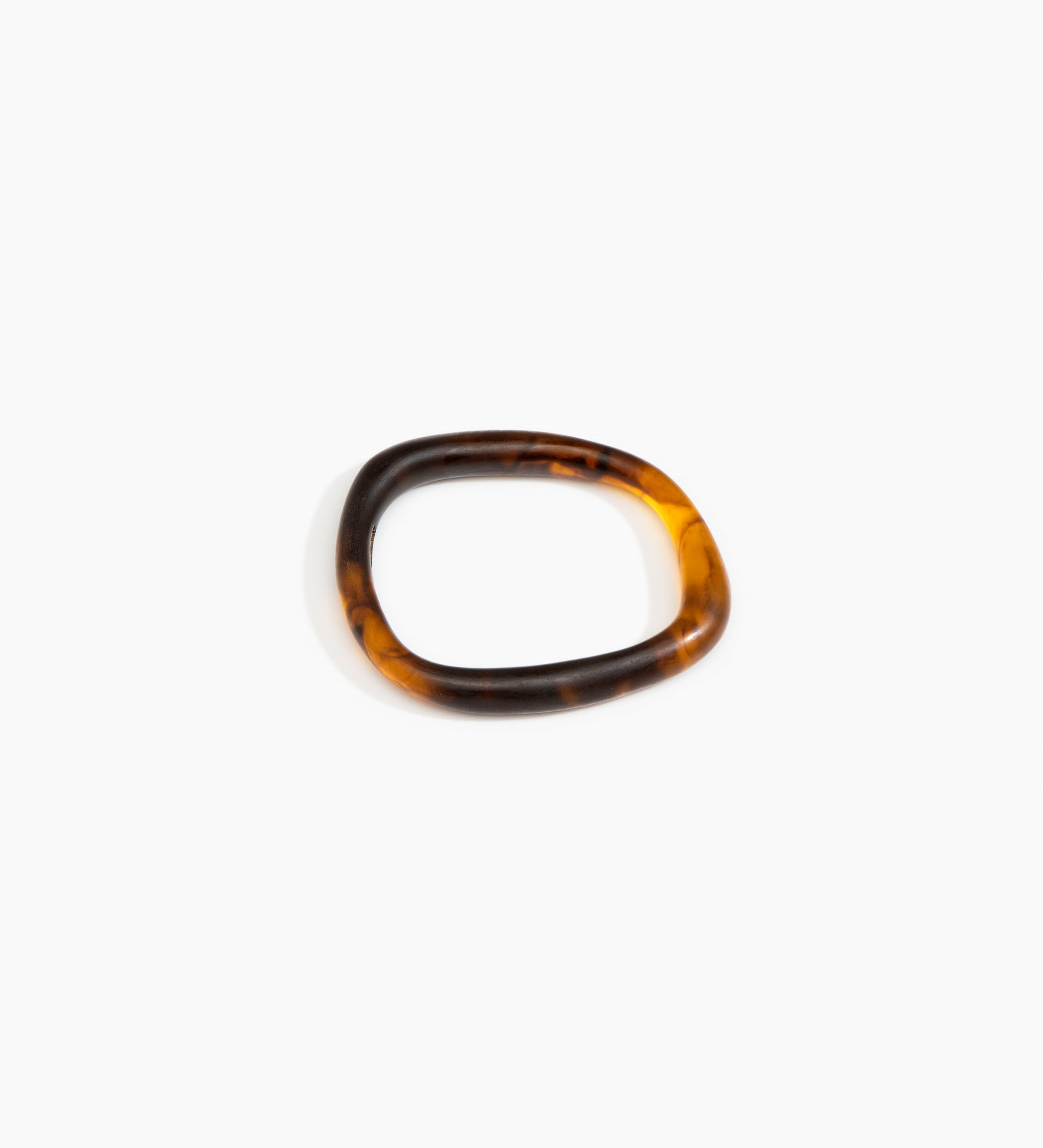 Dinosaur Designs Slate Bangle Bracelets in Tortoise Colour resin with Wide Fit