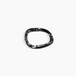 Dinosaur Designs Slate Bangle Bracelets in Black Marble Colour resin with Wide Fit