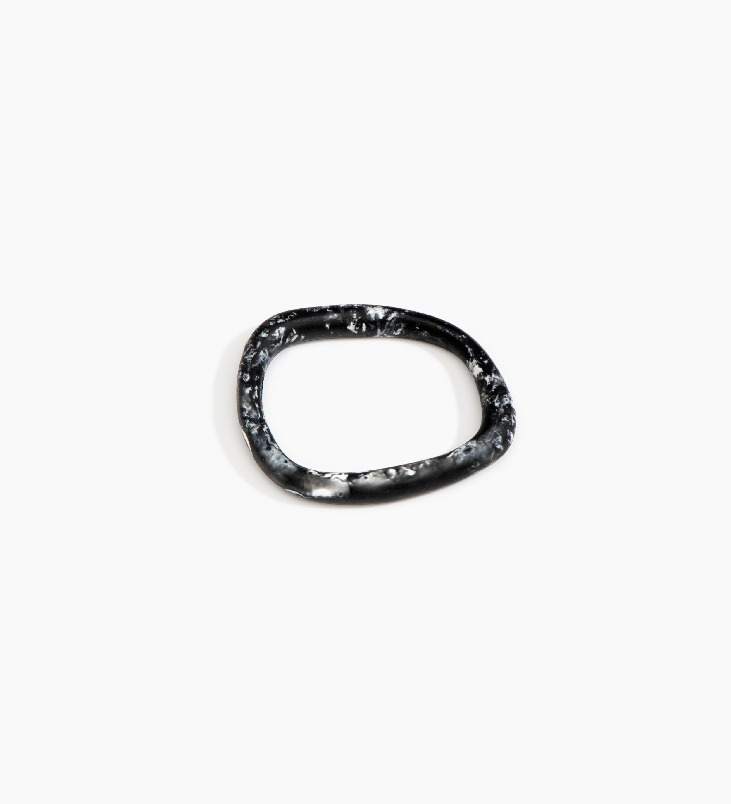 Dinosaur Designs Slate Bangle Bracelets in Black Marble Colour resin with Wide Fit