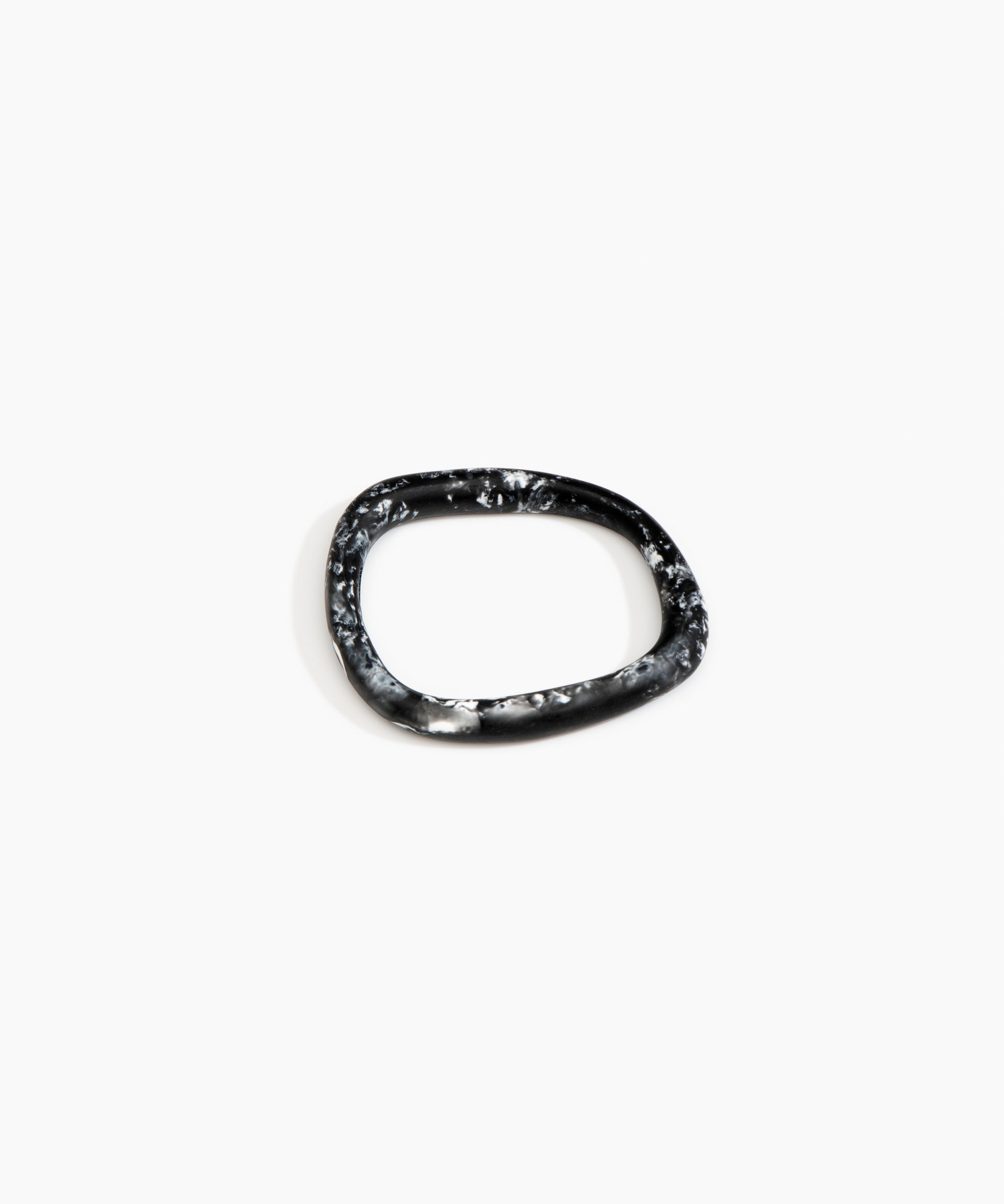 Dinosaur Designs Slate Bangle Bracelets in Black Marble Colour resin with Wide Fit