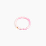 Dinosaur Designs Round Rock Wishbone Bangle in Shell Pink Colour resin with Wide Fit...