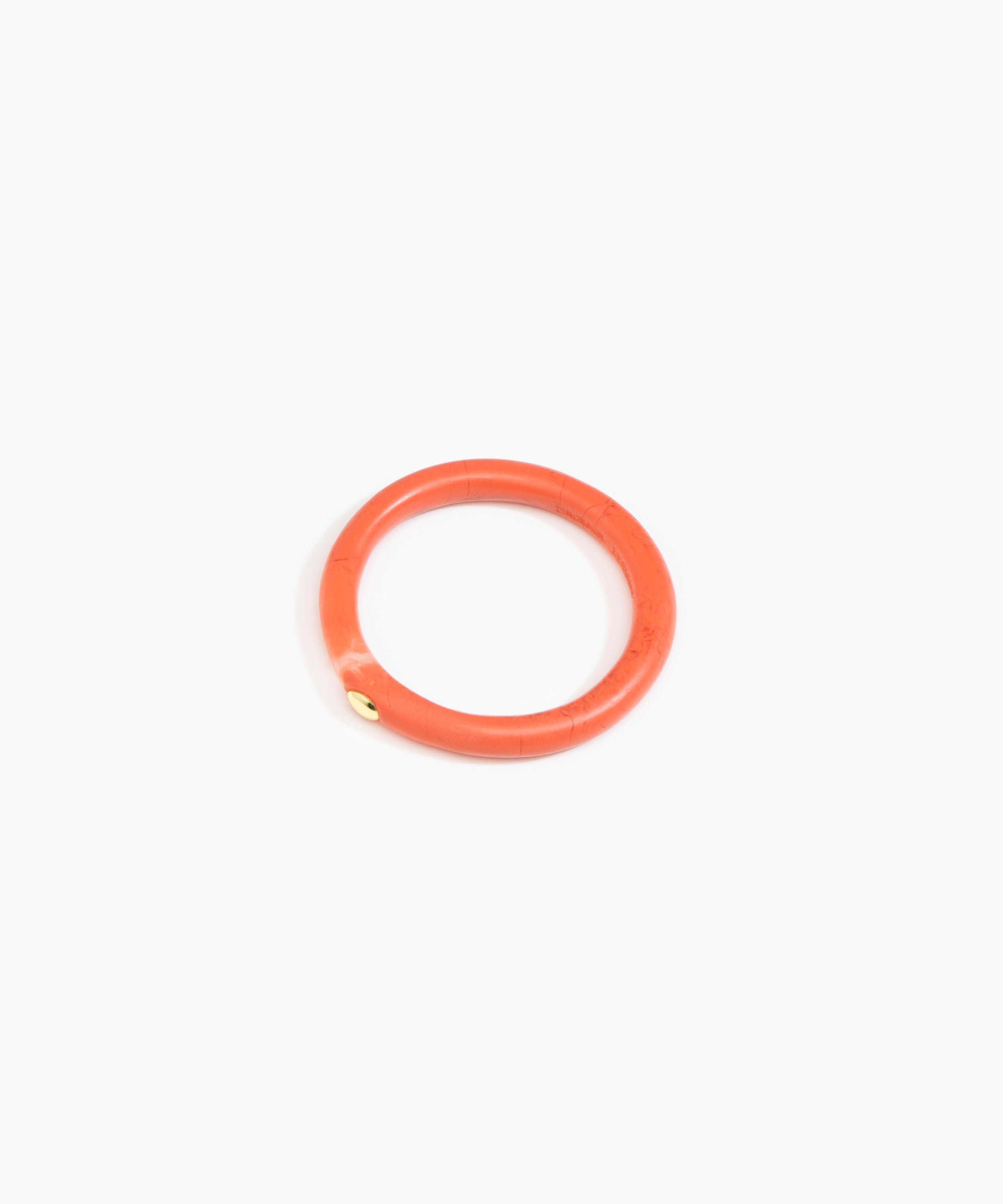 Dinosaur Designs Round Rock Wishbone Bangle Bracelets in Coral Swirl Colour resin with Wide Fit