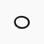 Dinosaur Designs Round Rock Wishbone Bangle in Black Colour resin with Wide Fit