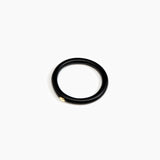 Dinosaur Designs Round Rock Wishbone Bangle in Black Colour resin with Wide Fit