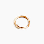 Dinosaur Designs Round Rock Wishbone Bangle in Light Horn Colour resin with Wide Fit.