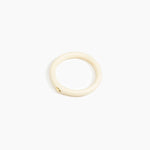 Dinosaur Designs Round Rock Wishbone Bangle in Cream Colour resin with Wide Fit