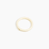 Dinosaur Designs Round Rock Wishbone Bangle in Cream Colour resin with Wide Fit