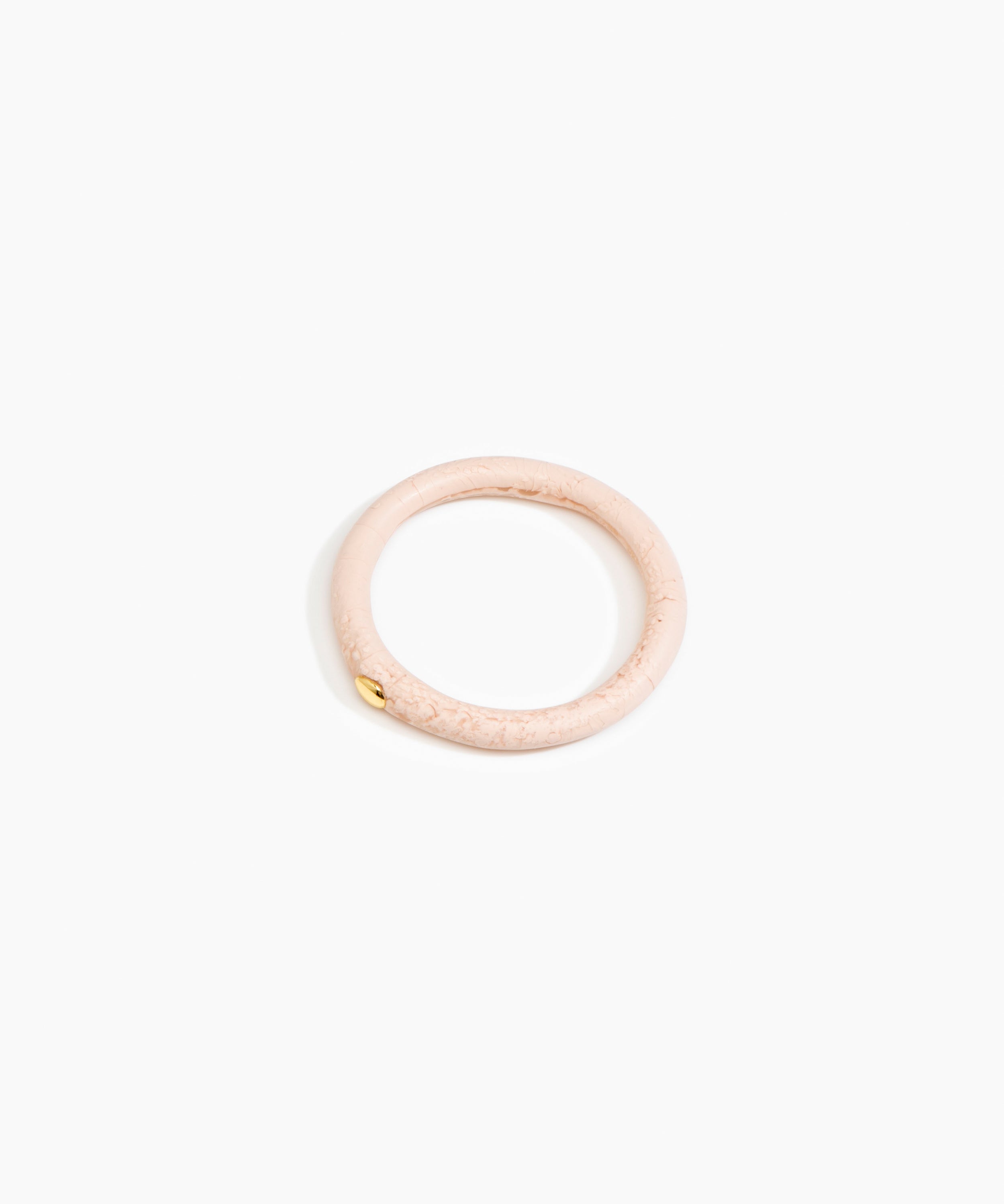 Dinosaur Designs Round Rock Wishbone Bangle in Rose Swirl Colour resin with Wide Fit