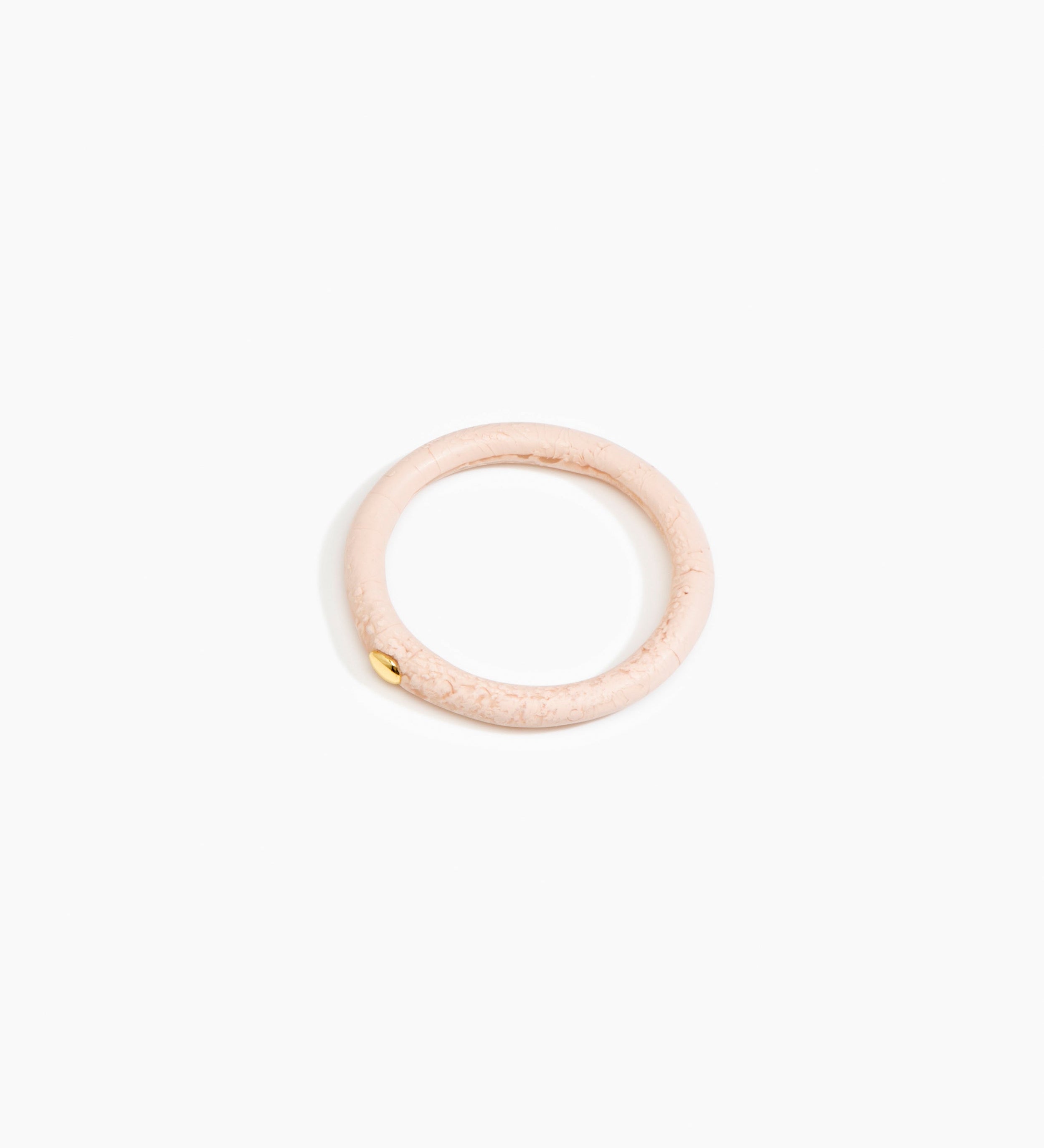 Dinosaur Designs Round Rock Wishbone Bangle Bracelets in Rose Swirl Colour resin with Wide Fit