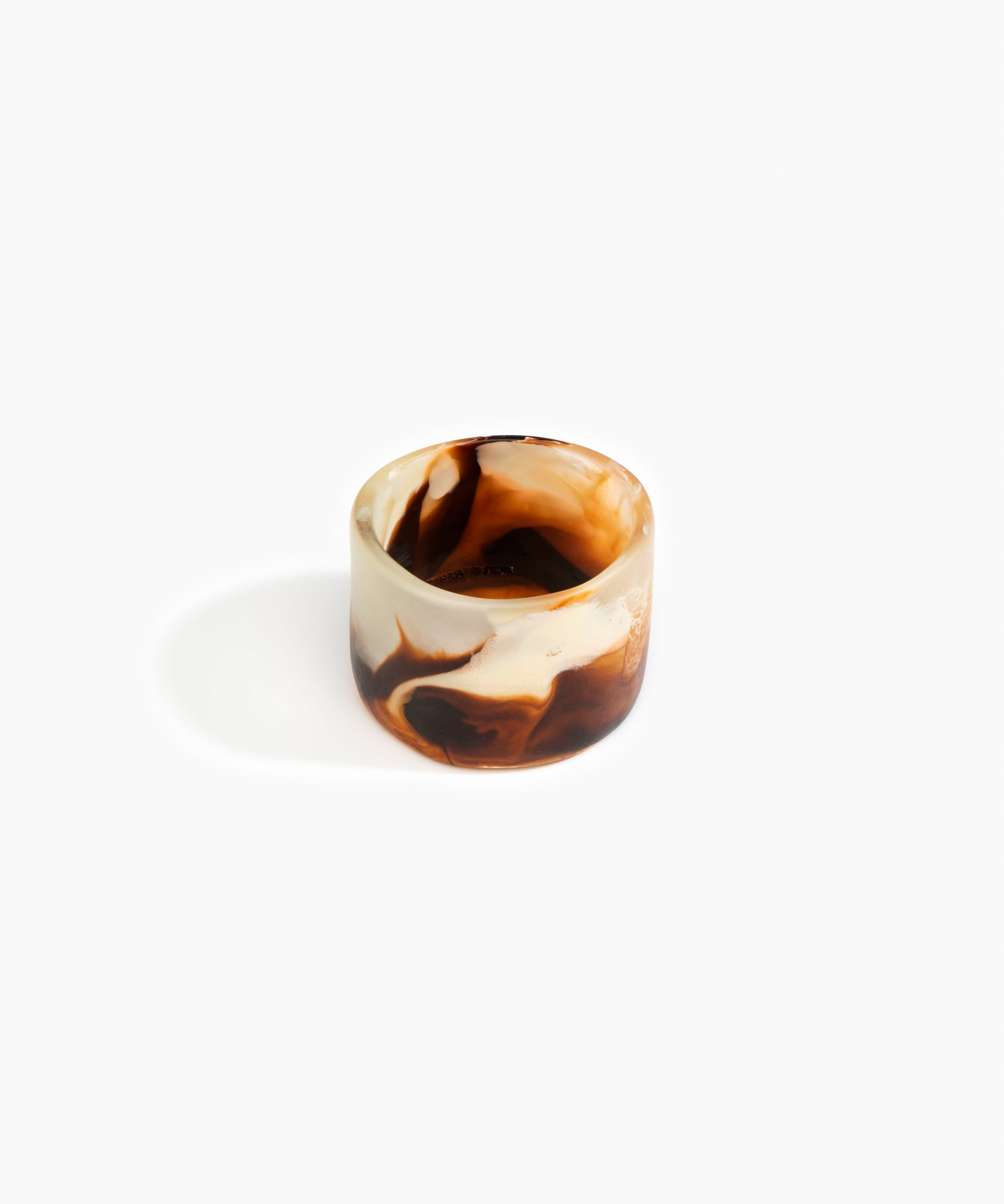Dinosaur Designs Long Band Bangle in Light Horn Colour resin with Regular Fit