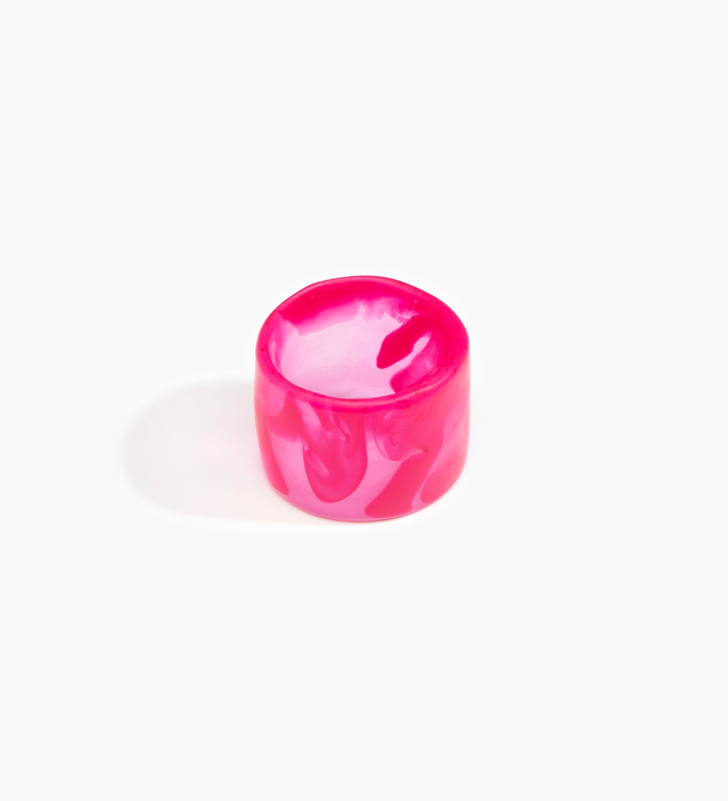 Dinosaur Designs Long Band Bangle Bracelets in Flamingo Colour resin with Regular Fit