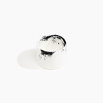 Dinosaur Designs Long Band Bangle in White Marble Colour resin with Regular Fit