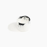 Dinosaur Designs Long Band Bangle in White Marble Colour resin with Regular Fit