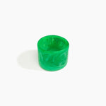 Dinosaur Designs Long Band Bangle in Leaf Colour resin with Regular Fit