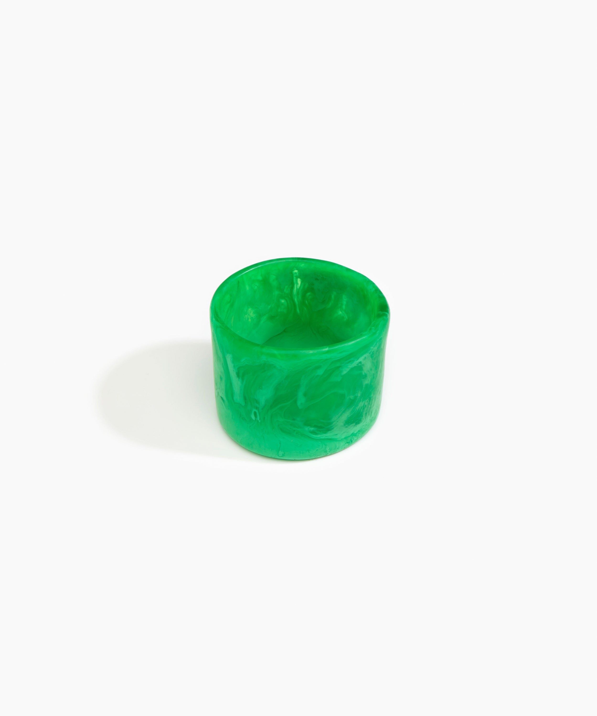 Dinosaur Designs Long Band Bangle in Leaf Colour resin with Regular Fit