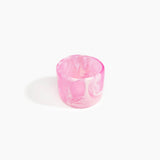 Dinosaur Designs Long Band Bangle Bracelets in Shell Pink Colour resin with Regular Fit