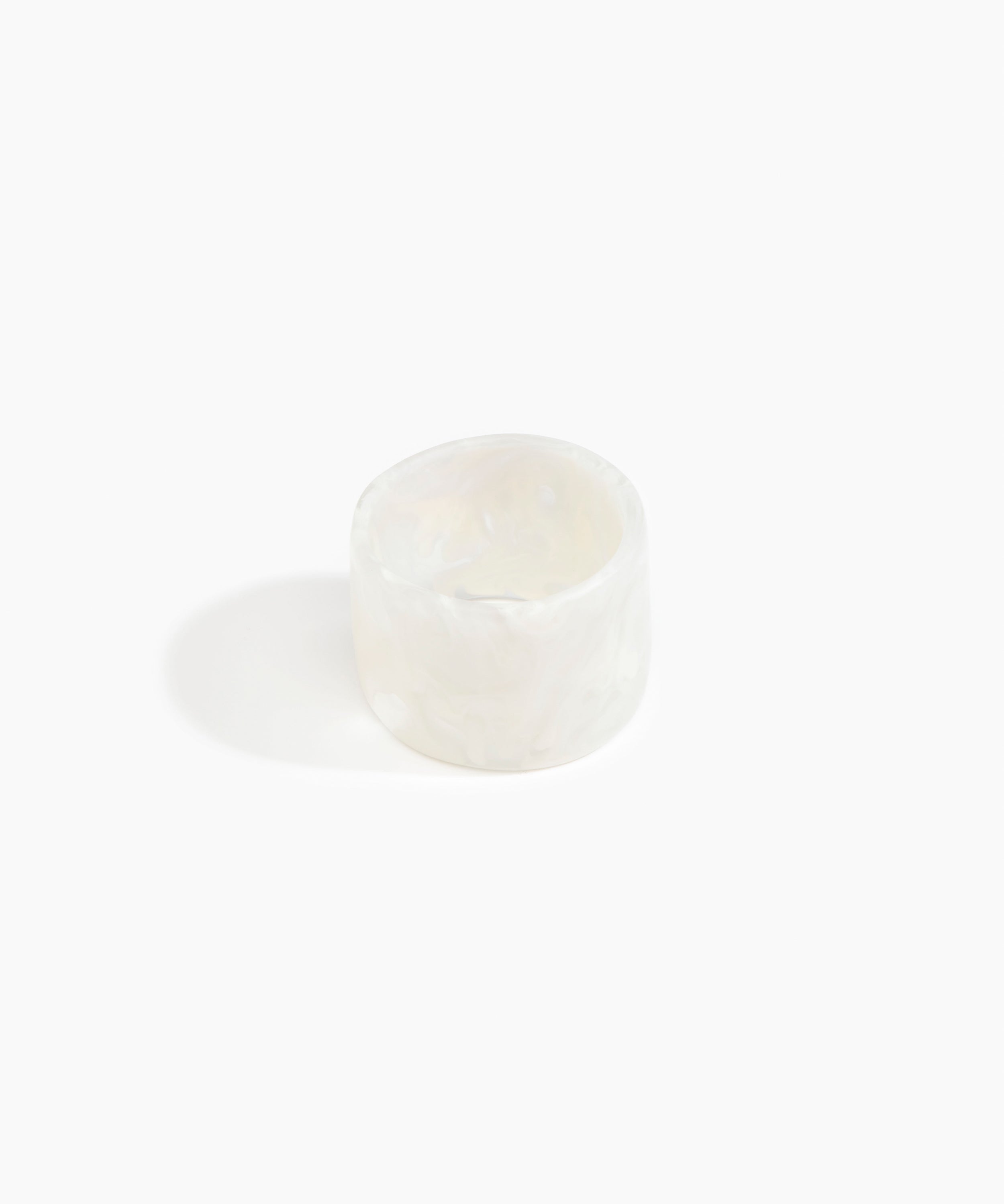 Dinosaur Designs Long Band Bangle in Chalk Swirl Colour resin with Regular Fit.