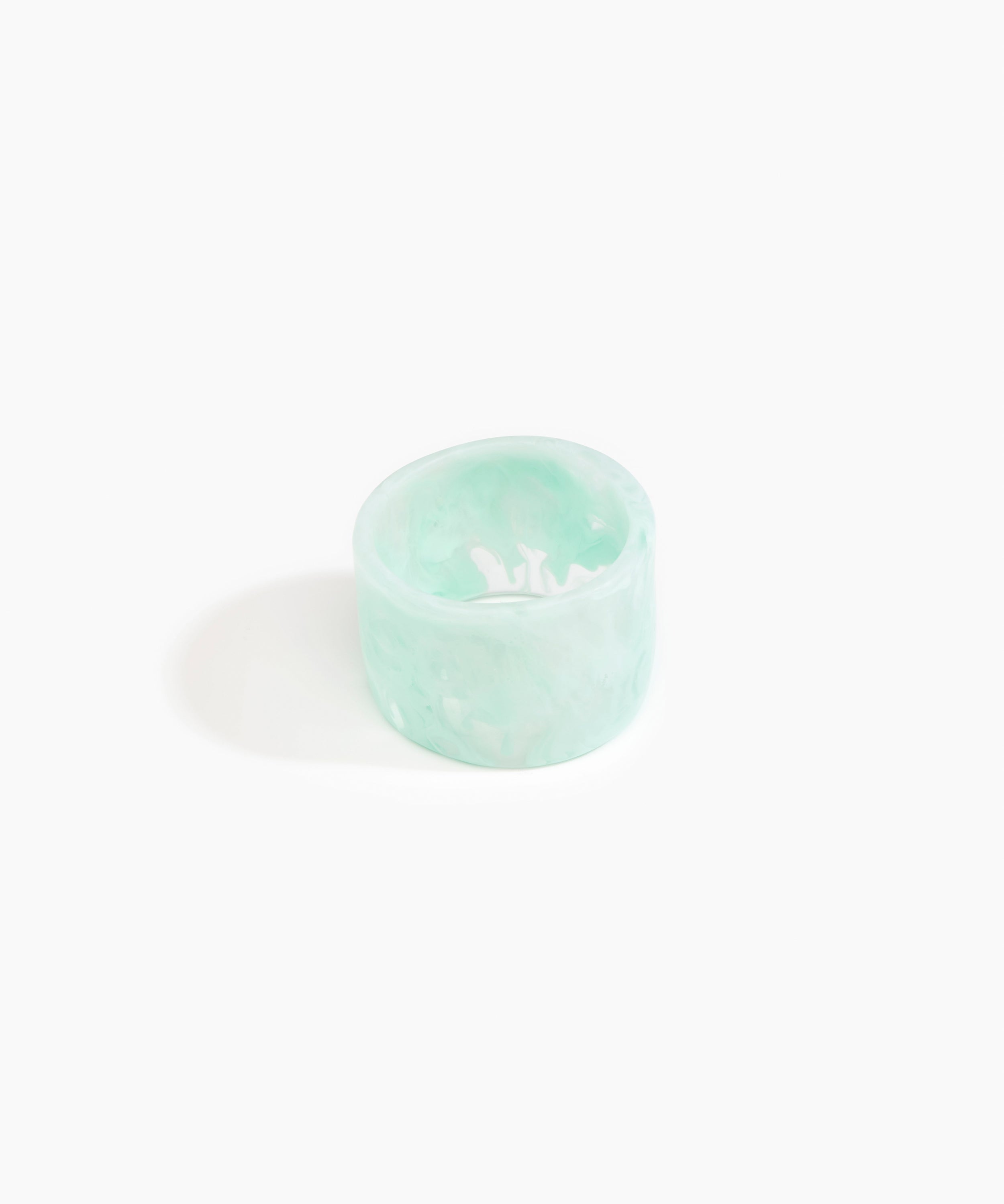 Dinosaur Designs Long Band Bangle in Mint Colour resin with Regular Fit