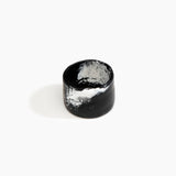 Dinosaur Designs Long Band Bangle Bracelets in Black Marble Colour resin with Regular Fit