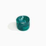 Dinosaur Designs Long Band Bangle Bracelets in Mineral Swirl Colour resin with Regular Fit