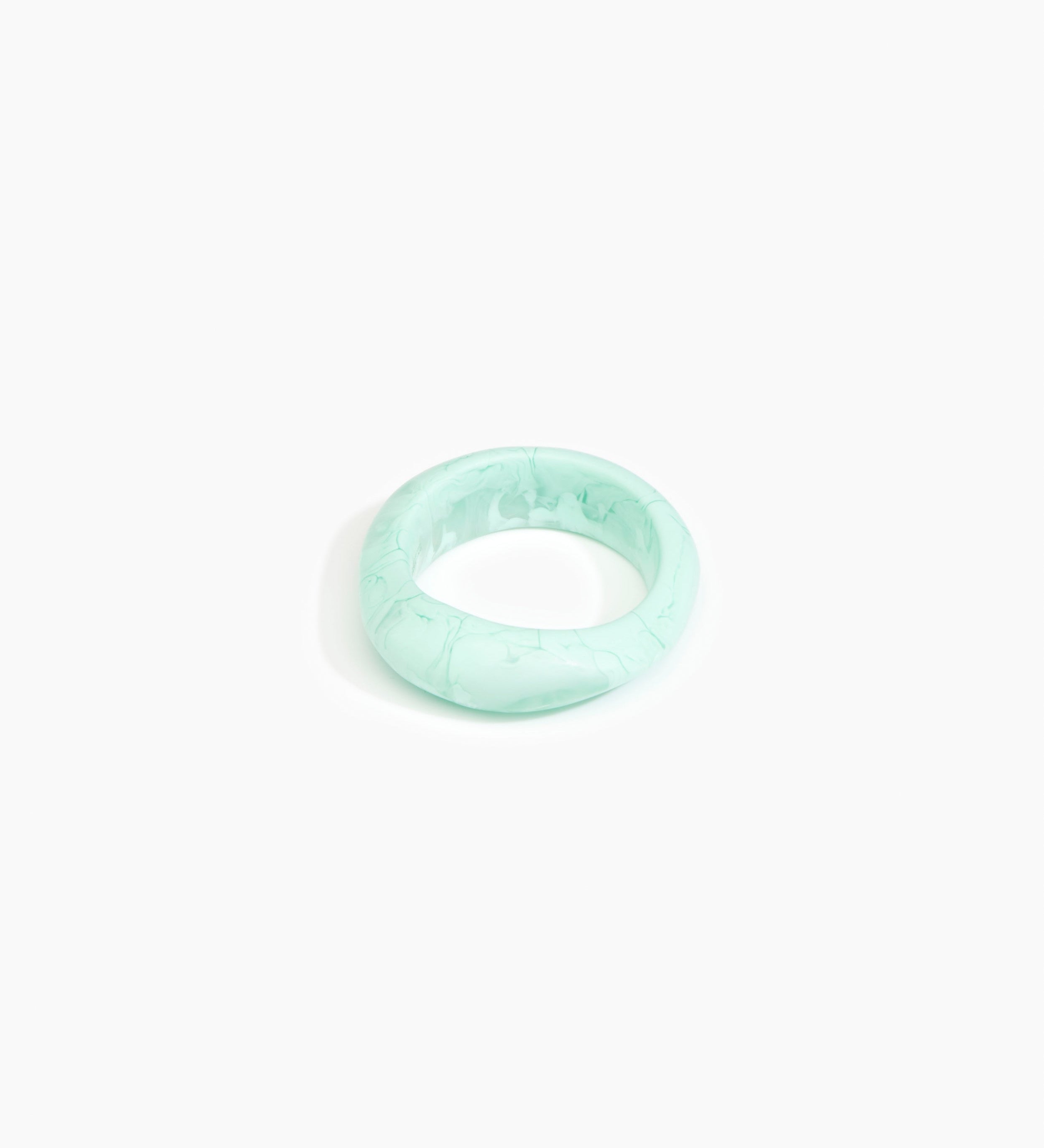 Dinosaur Designs Earth Bangle Bracelets in Mint Colour resin with Regular Fit