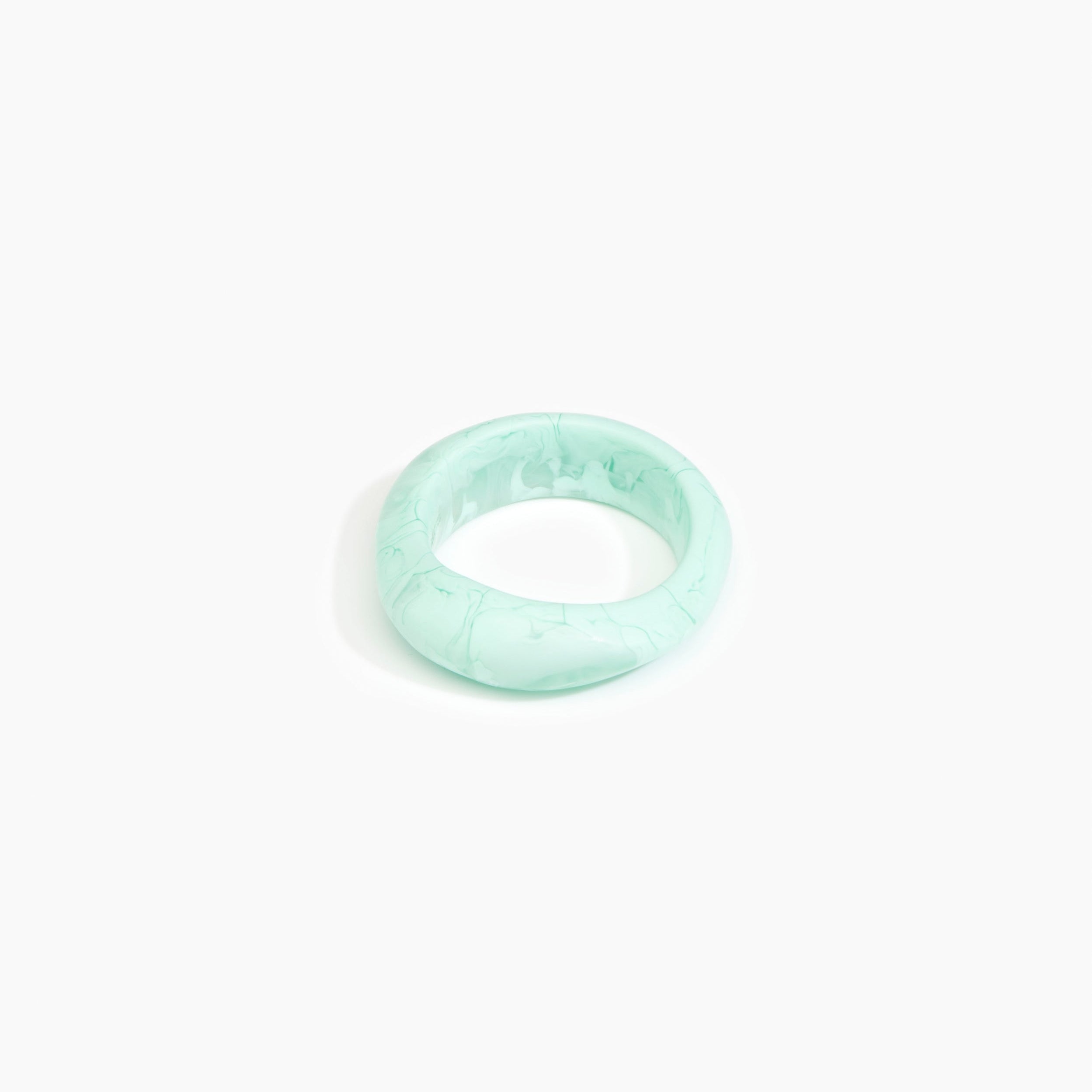 Dinosaur Designs Earth Bangle in Mint Colour resin with Regular Fit..