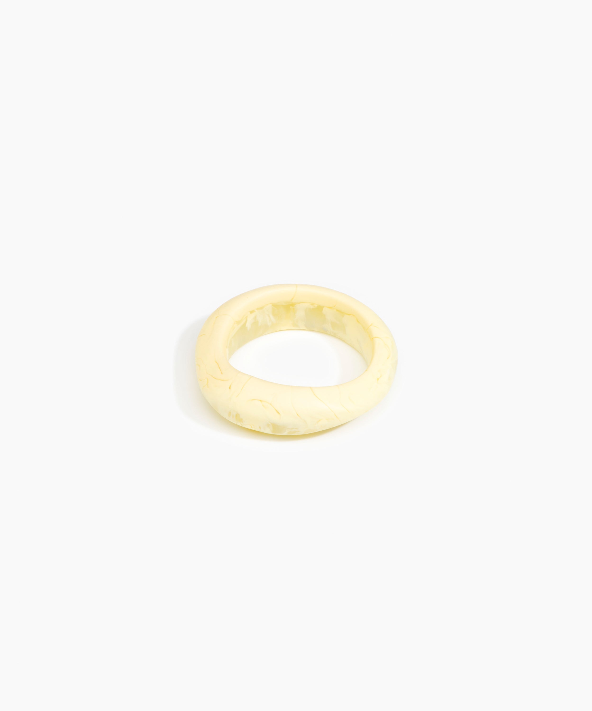Dinosaur Designs Earth Bangle in Lemon Colour resin with Regular Fit.