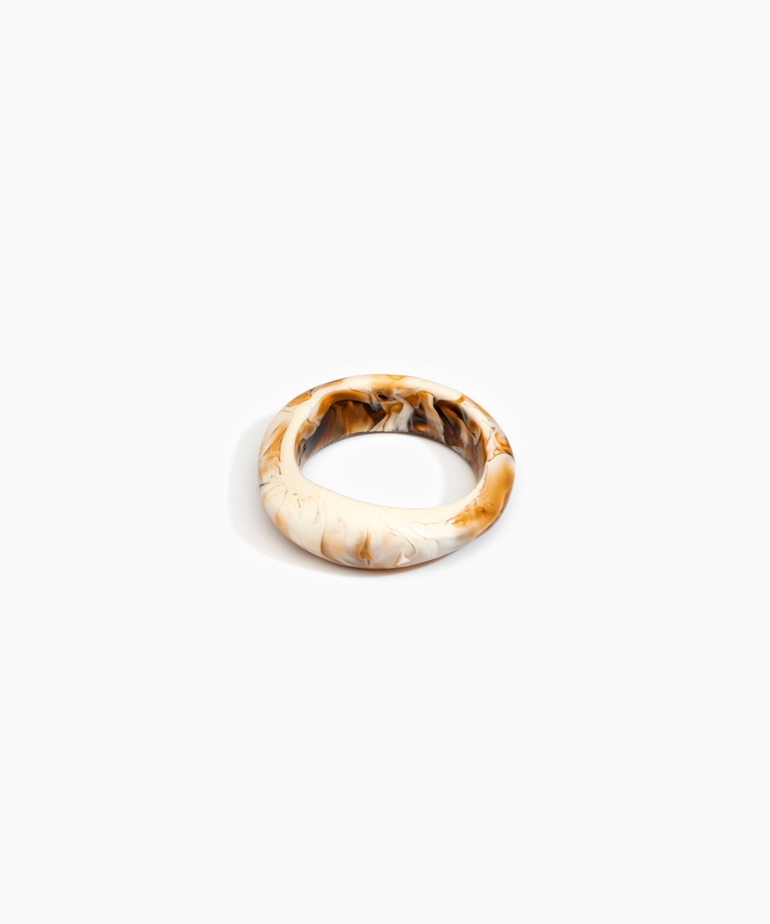 Dinosaur Designs Earth Bangle in Light Horn Colour resin with Regular Fit.