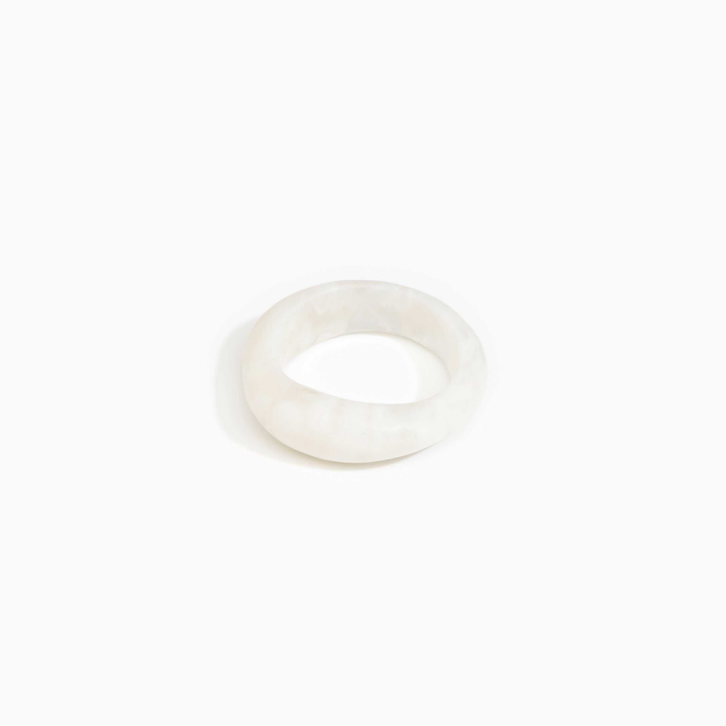 Dinosaur Designs Earth Bangle in Chalk Swirl Colour resin with Regular Fit..