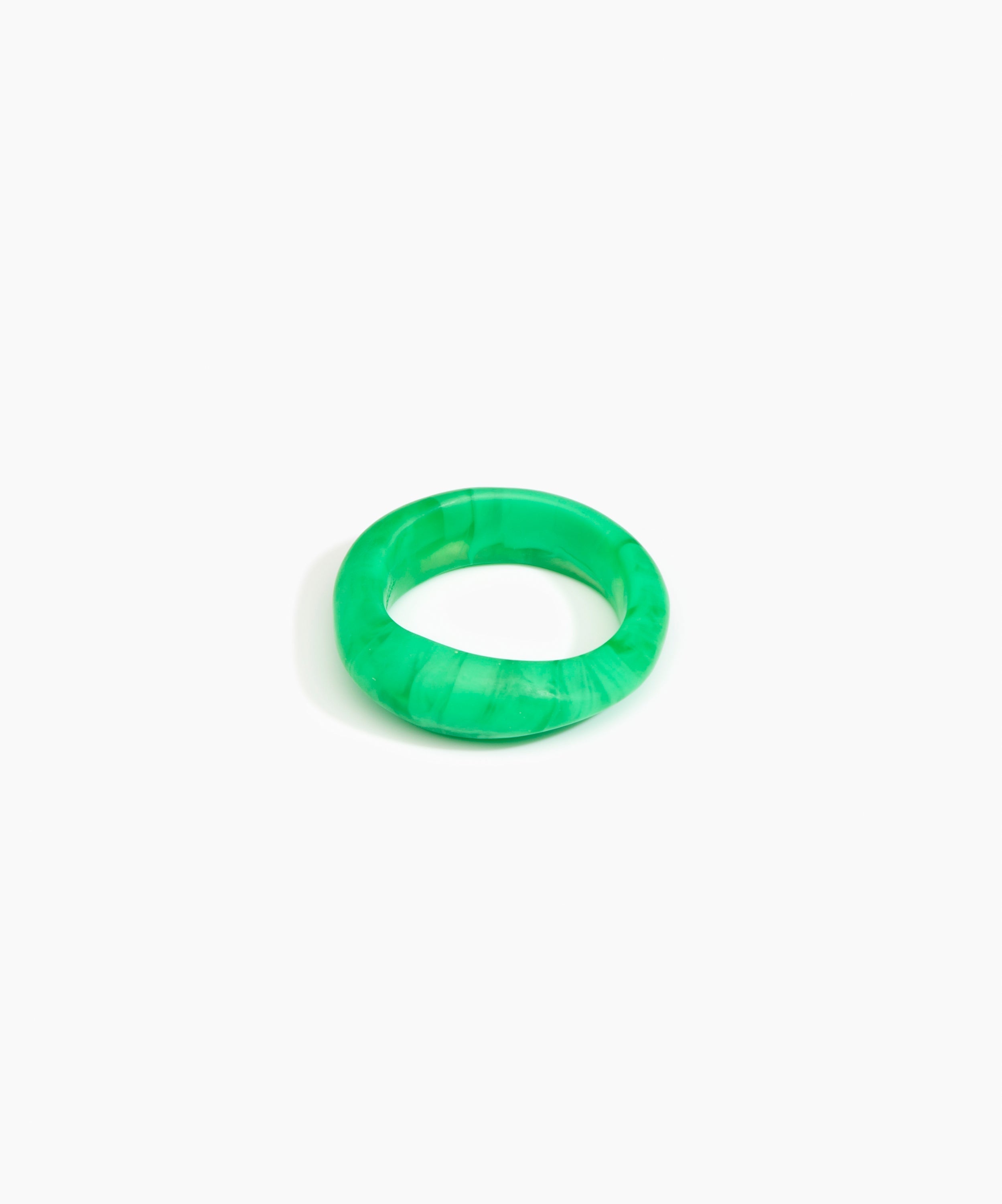 Dinosaur Designs Earth Bangle in Leaf Colour resin with Regular Fit