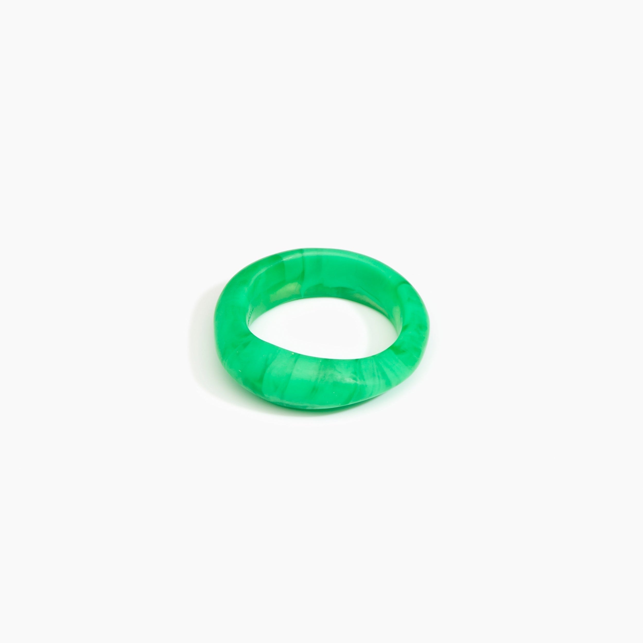 Dinosaur Designs Earth Bangle in Leaf Colour resin with Regular Fit..